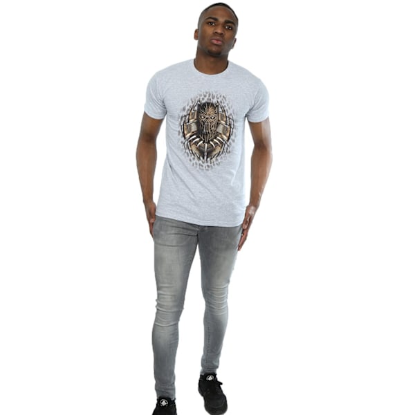 Marvel Herr Svart Panter Guld Killmonger T-shirt XXL Sports Grå Sports Grey XXL