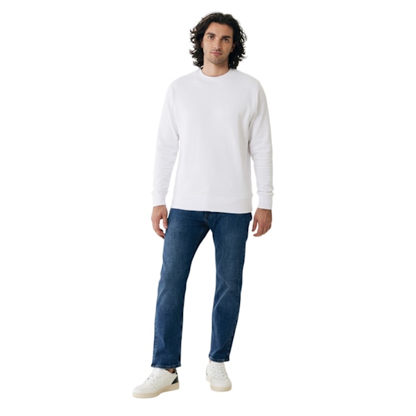 Iqoniq Unisex Vuxen Etosha Återvunnen Bomull Lättvikts Sweatshirt White 4XL