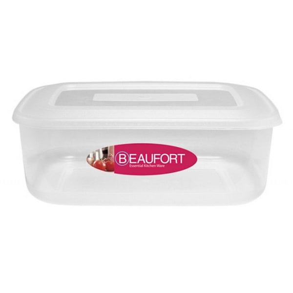 Beaufort Rektangulär Plastmatbehållare En Storlek Genomskinlig Clear One Size
