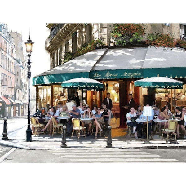 Richard Macneil Corner Cafe Canvas Print 80cm x 60cm Flerfärgad Multicoloured 80cm x 60cm