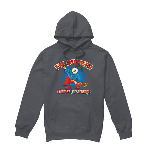 Garfield Herr Super Hoodie L Gråmelerad Charcoal L