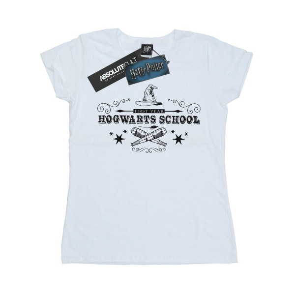 Harry Potter Dam/Kvinnor Hogwarts Första Året Bomull T-shirt S White S