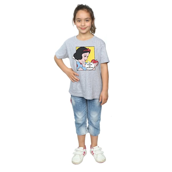 Disney Princess Girls Snövit Pop Art Bomull T-shirt 12-13 år Sports Grey 12-13 Years