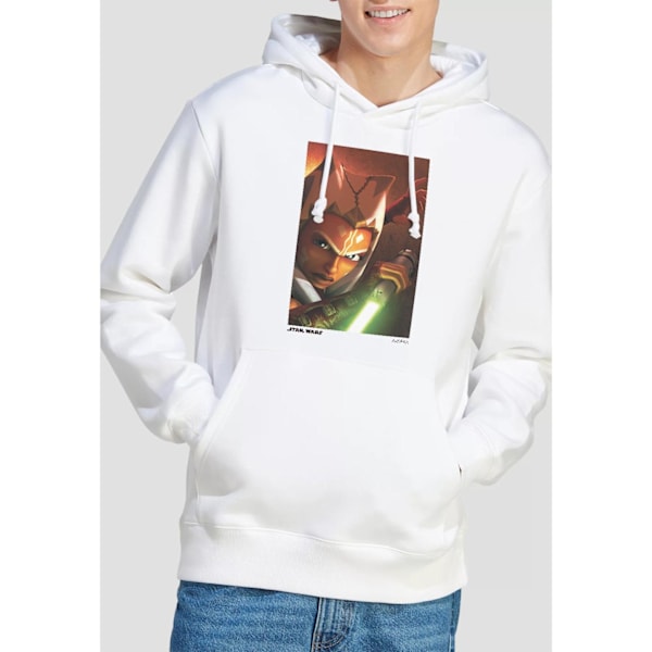 Ahsoka Herr Panel Hoodie L Vit White L