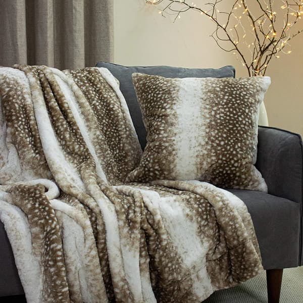 Paoletti Fawn Throw One Size Brun/Kräm Brown/Cream One Size