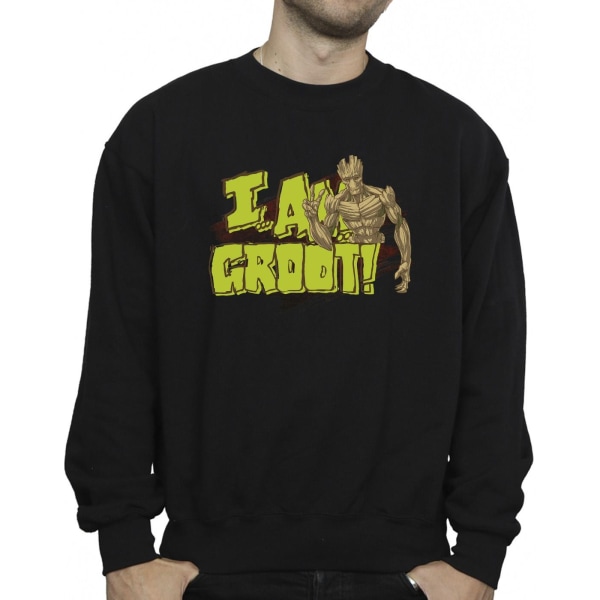 Guardians Of The Galaxy Herr I Am Groot Sweatshirt XL Svart Black XL