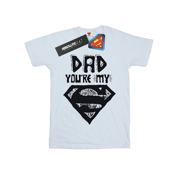 DC Comics Boys Superman Super Dad T-shirt 5-6 år Vit White 5-6 Years