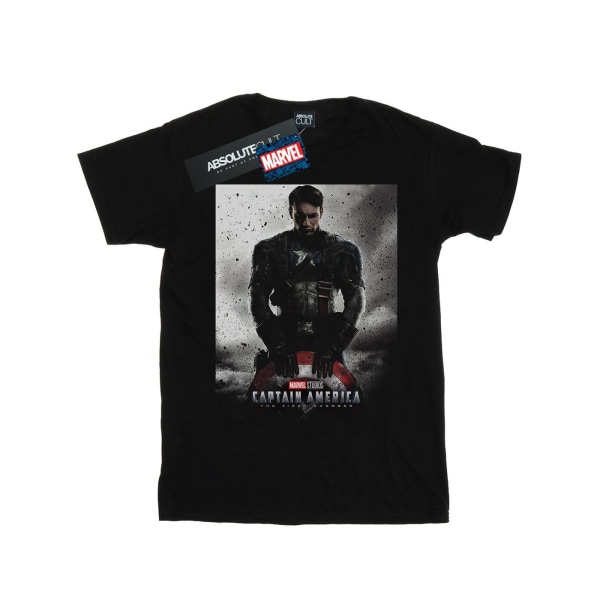 Marvel Studios Boys Captain America The First Avenger Poster T- Black 5-6 Years