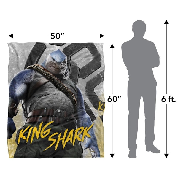 Suicide Squad King Shark Filt En Storlek Flerfärgad Multicoloured One Size