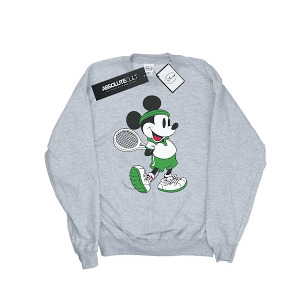 Disney Dam/Kvinnor Mickey Mouse Tennis Sweatshirt S Heather G Heather Grey S