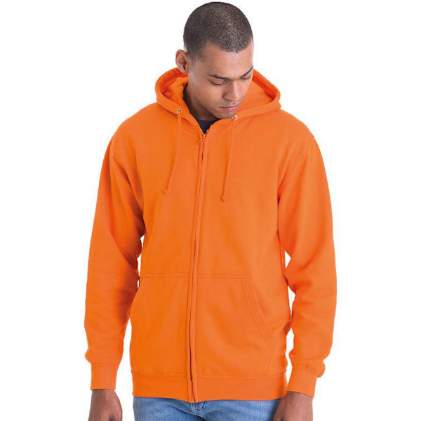 Awdis Plain Mens Hooded Full Zip Hoodie / Zoodie M Orange Crush Orange Crush M