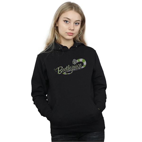 Beetlejuice Dam/Kvinnor Sandworm Alt Logo Hoodie XXL Svart Black XXL