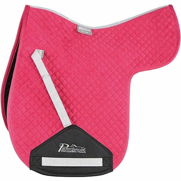 Performance Suede Horse Numnah 17in - 18in Raspberry Raspberry 17in - 18in