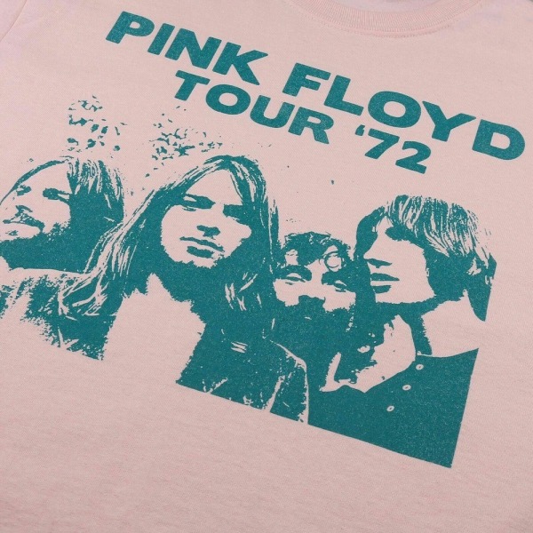 Pink Floyd Mens Tour 72 Bomull T-Shirt XL Ljusrosa/Blå Light Pink/Blue XL