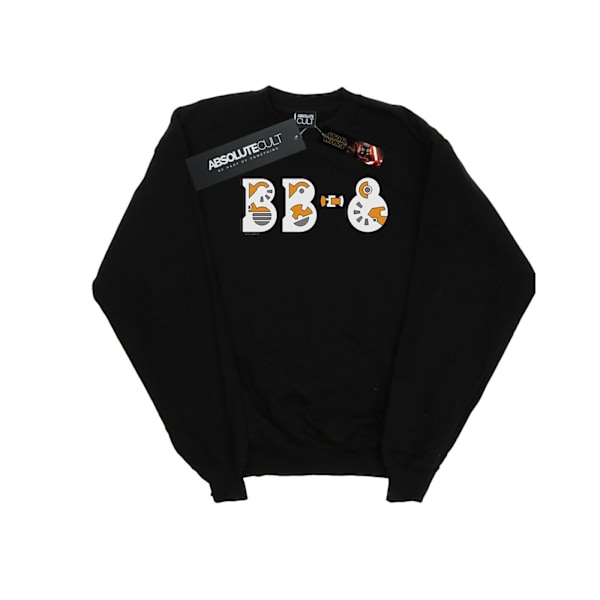 Star Wars Mens The Rise Of Skywalker BB-8 Text Logo Sweatshirt Black 3XL