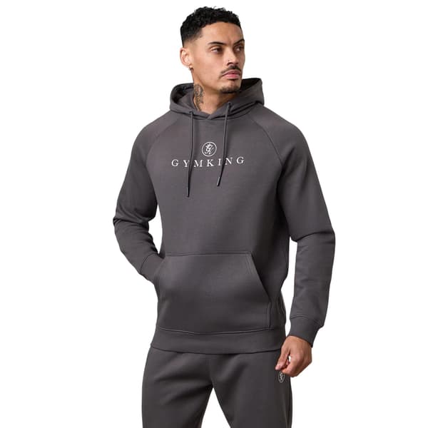 Gym King Herr Logotyp Raglan Raglan Hoodie S Grafit Graphite S