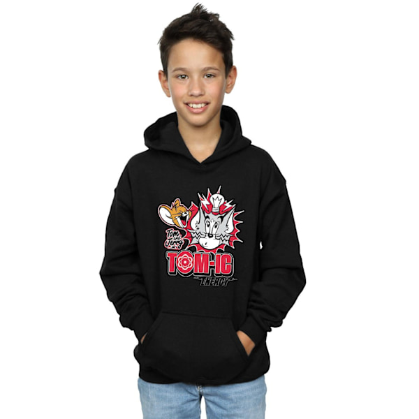 Tom And Jerry Boys Tomic Energy Hoodie 7-8 år Svart Black 7-8 Years