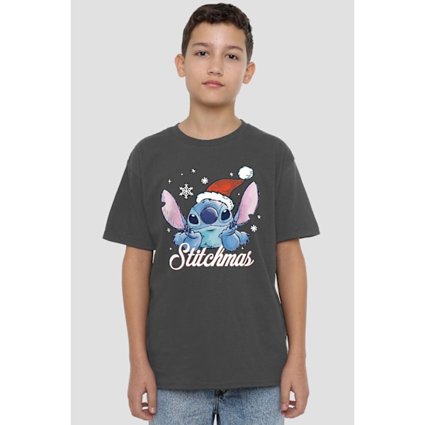 Lilo & Stitch Barn/Barn A Stitchmas Jul T-Shirt 3-4 Charcoal 3-4 Years