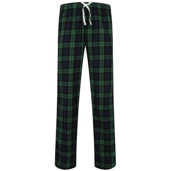 Skinnifit Herr Tartan Lounge Pants XS Marin/grön rutig Navy/Green Check XS