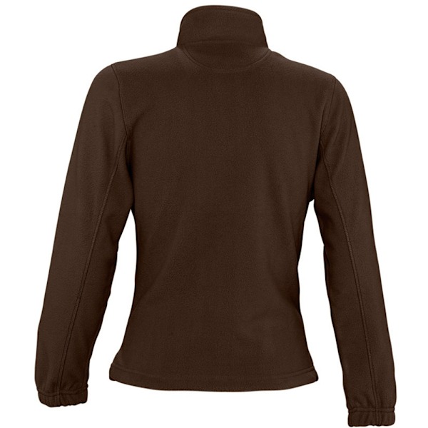 SOLS Dam/Kvinnor North Full Zip Fleece Jacka L Mörk Choklad Dark Chocolate L