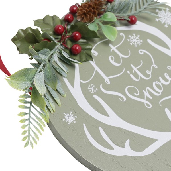 Let It Snow Plakett One Size Grön Green One Size