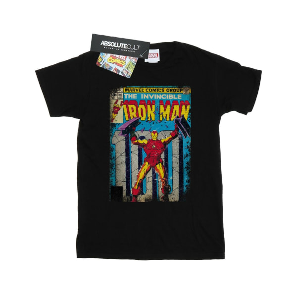 Marvel Boys Iron Man Cover T-Shirt 12-13 år Svart Black 12-13 Years