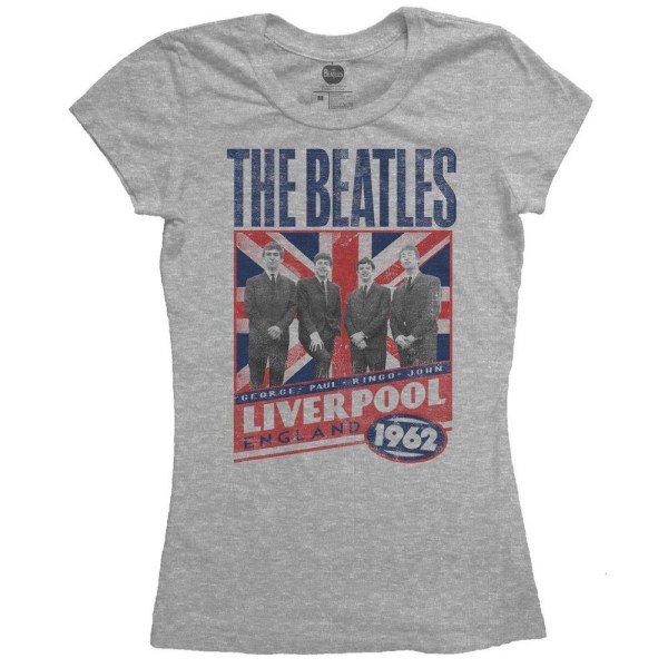 The Beatles dam/dam Liverpool England 1962 T-shirt XL Gre Grey XL