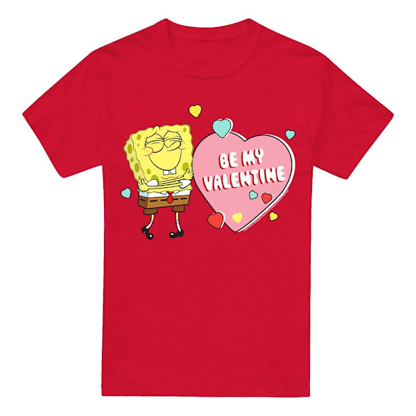 SvampBob Fyrkant Herr Be My Valentine T-Shirt 4XL Röd Red 4XL