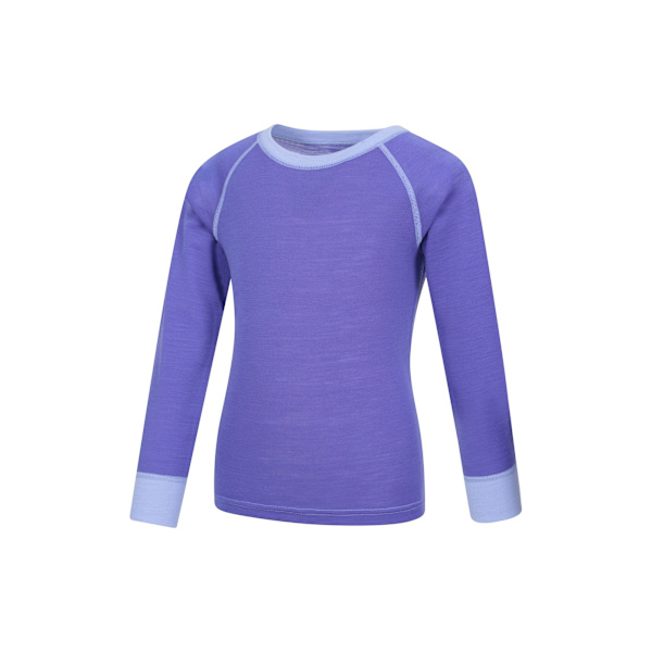 Mountain Warehouse Barn/Barn Merino II Rundhalsad Underställströja Purple 3-4 Years