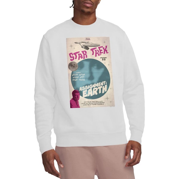 Star Trek Unisex Vuxen The Original Series Avsnitt 55 Sweatshirt White M