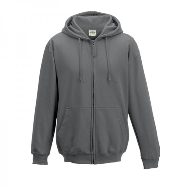Awdis Plain Mens Hooded Full Zip Hoodie / Zoodie L Steel Grey Steel Grey L