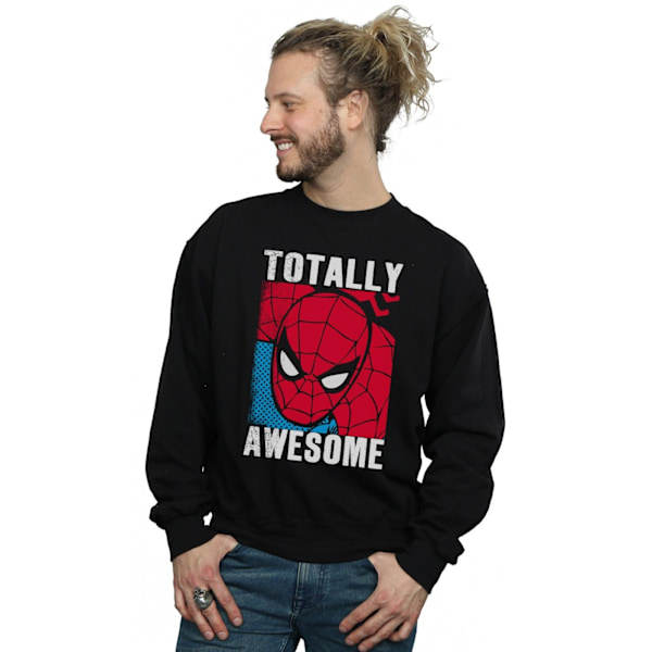 Spider-Man Herr Totally Awesome Sweatshirt XXL Svart Black XXL