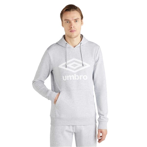 Umbro Herr Regular Pullover Hoodie XS Gråmelerad/Vit Grey Marl/White XS
