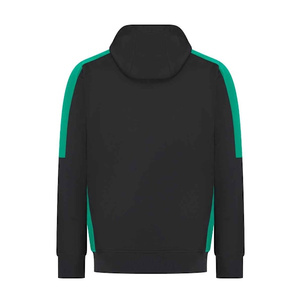 Finden & Hales Unisex Vuxen Team Hoodie L Svart/Smaragd Black/Emerald L