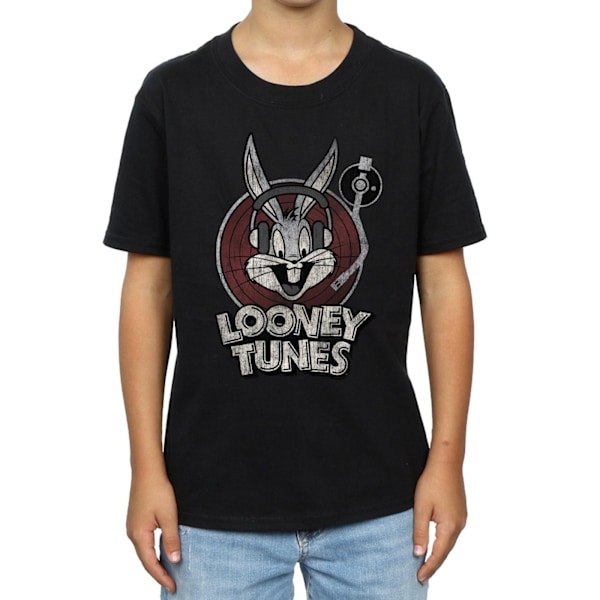 Looney Tunes Boys Bugs Bunny Circle Cotton Logo T-Shirt 7-8 år Black 7-8 Years