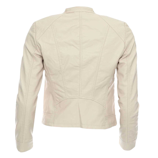 Vero Moda Dam/Dam Favodona Jacka i Konstläder 14 UK Havregryn Oatmeal 14 UK
