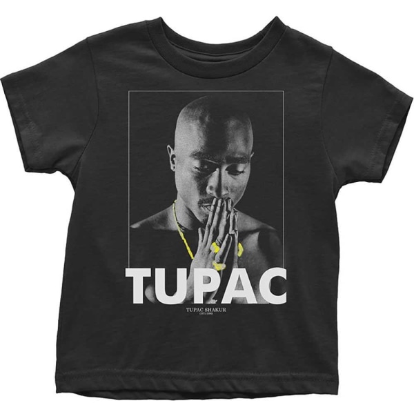 Tupac Shakur Barn/Barn Praying Hands T-shirt bomull 18 mån Black 18 Months