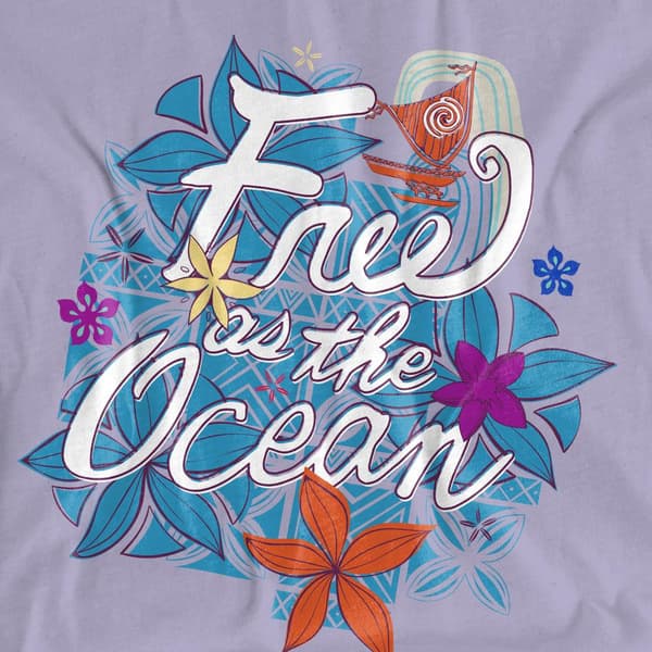 Moana Dam T-shirt As The Ocean M Lavendel Lavender M