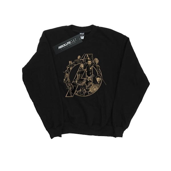 Avengers Infinity War Herr Logotyp Sweatshirt XL Svart Black XL