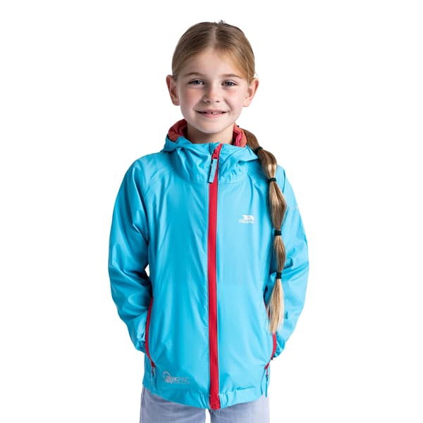 Trespass Barn/Barn Qikpac Vattentät Packaway Jacka 5/6 År Aquatic 5/6 Years
