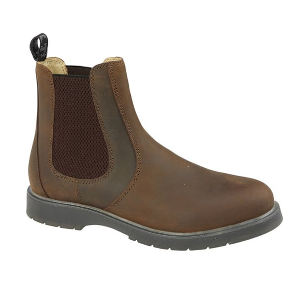 Grafters Unisex Vuxen Vaxat Läder Chelsea Boots 7 UK Brun Brown 7 UK