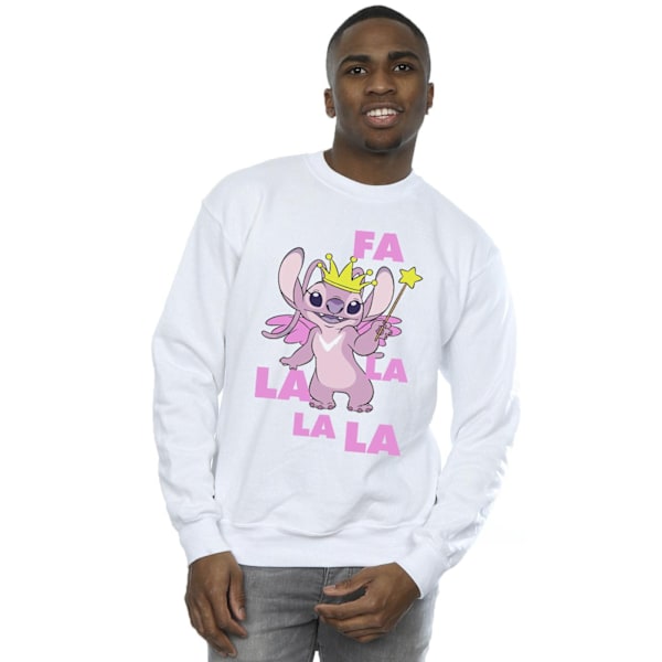 Disney Herr Lilo & Stitch Angel Fa La La Sweatshirt M Vit White M