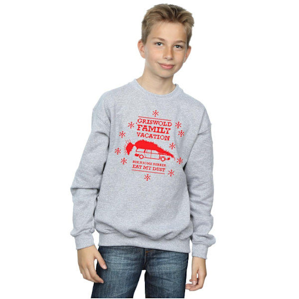 National Lampoon's Christmas Vacation Boys Eat My Dust Sweatshirt Sports Grey 12-13 Years