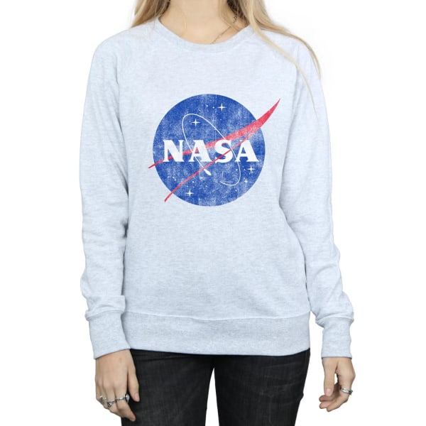 NASA Dam/Dam Insignia Distressed Sweatshirt L Vit White L