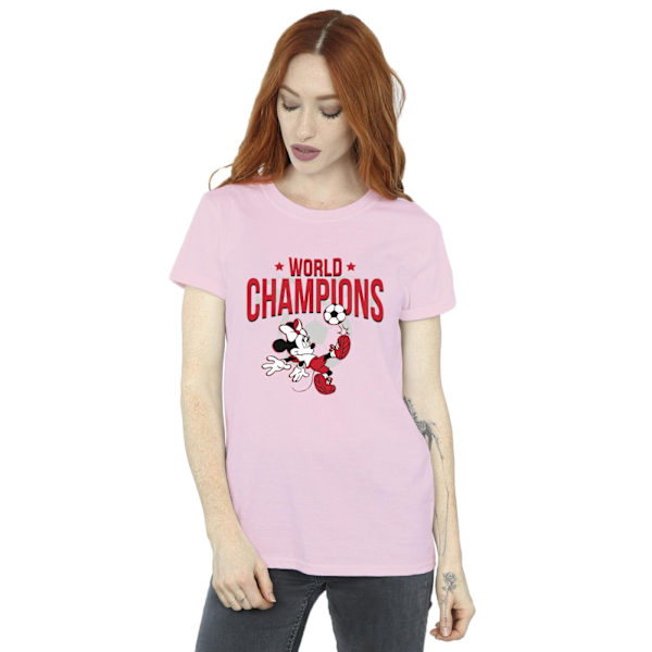 Disney Womens/Ladies Minnie Mouse World Champions Cotton Boyfri Baby Pink S
