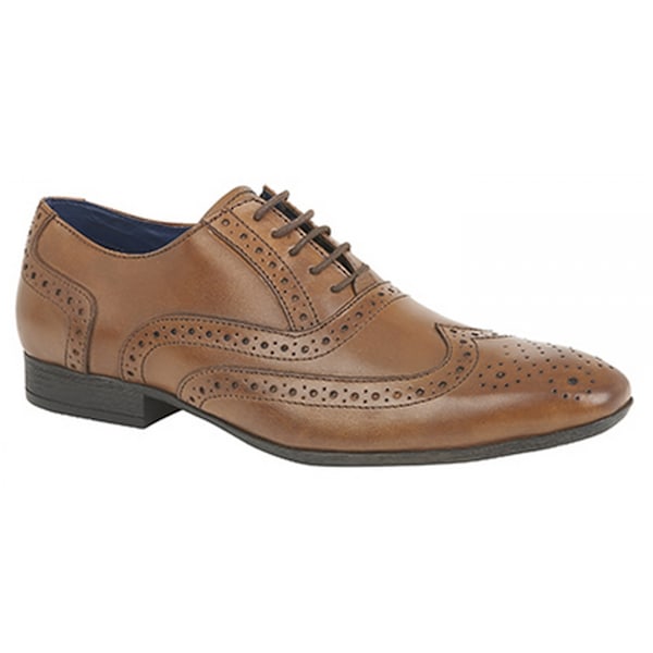 Route 21 Herr 5 Ögla Brogue Oxford Skor 7 UK Tan Tan 7 UK