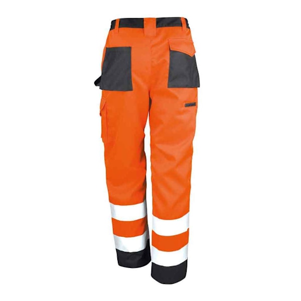 SAFE-GUARD by Result Unisex Vuxen Hi-Vis Cargobyxor XXL Flu Fluorescent Orange XXL