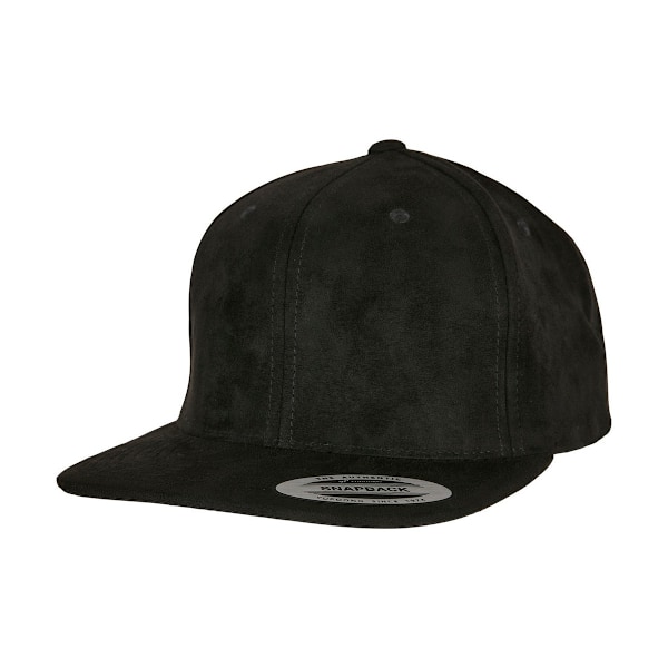 Flexfit Unisex Adult Faux Suede Snapback Cap One Size Black Black One Size