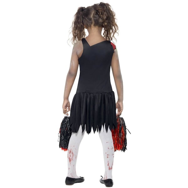 Smiffys Flickor Zombie Cheerleader Kostymset 10-12 År Röd/Sv Red/Black 10-12 Years