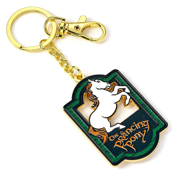 The Lord Of The Rings Prancing Pony Charm Nyckelring En Storlek Guld Gold/Green/White One Size